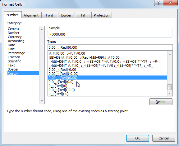 Excel Format Cell