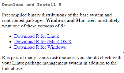 R Download Page